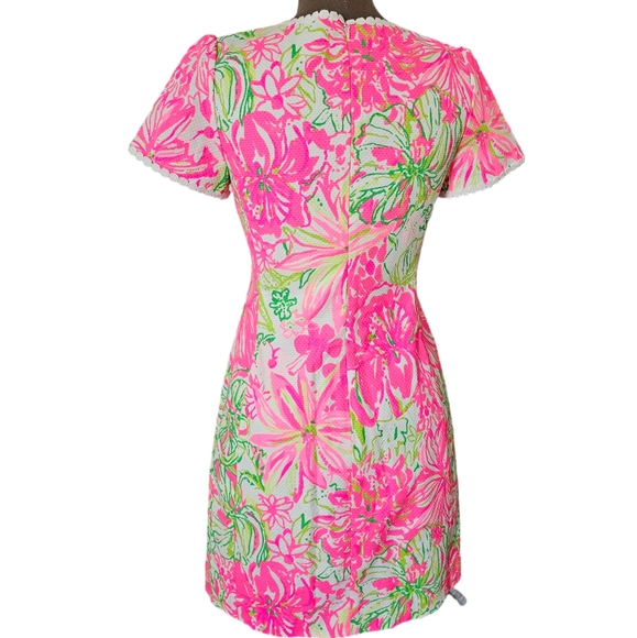 Lilly Pulitzer Maisie Resort White Koala us Maybe Stretch Pique Shift Dress Sz 2 - Picture 2 of 15